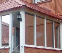 Металопластикові вікна на веранді приватного будинку в Київській області
